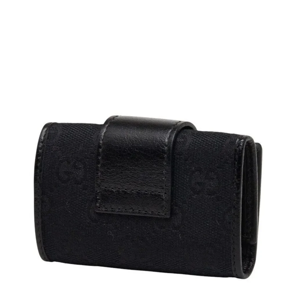 Gucci GG Canvas Logo Plate Key Case